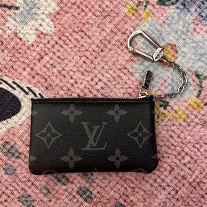 Black Logo Key Pouch